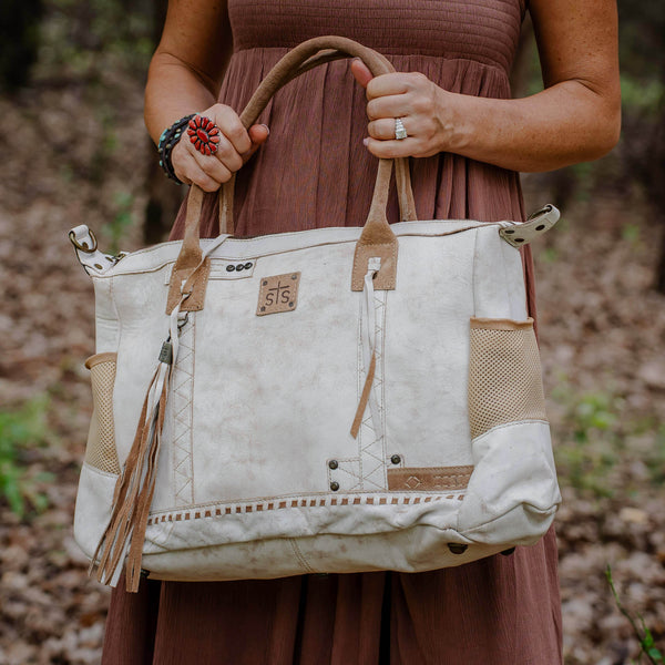 STS Ranchwear High Plains Large Tote Ladies Canvas outlet Tan Bag NWT