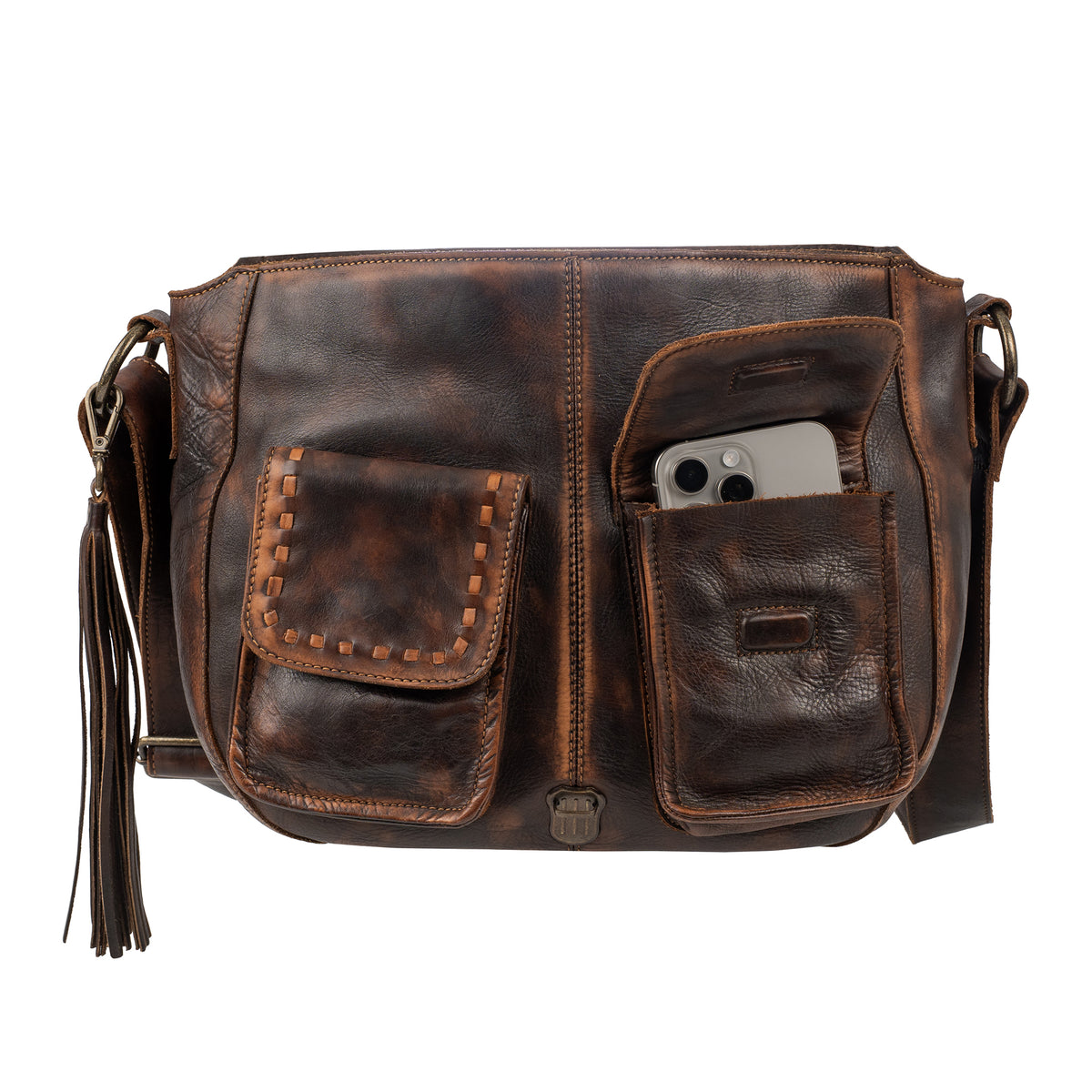 Bandera Chocolate Saddle Hobo Bag