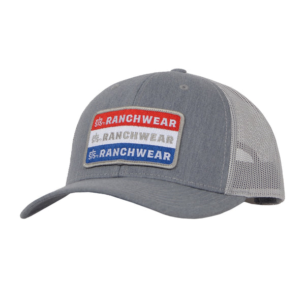 STS Red, White and Blue Patch Hat - Gray & Light Gray