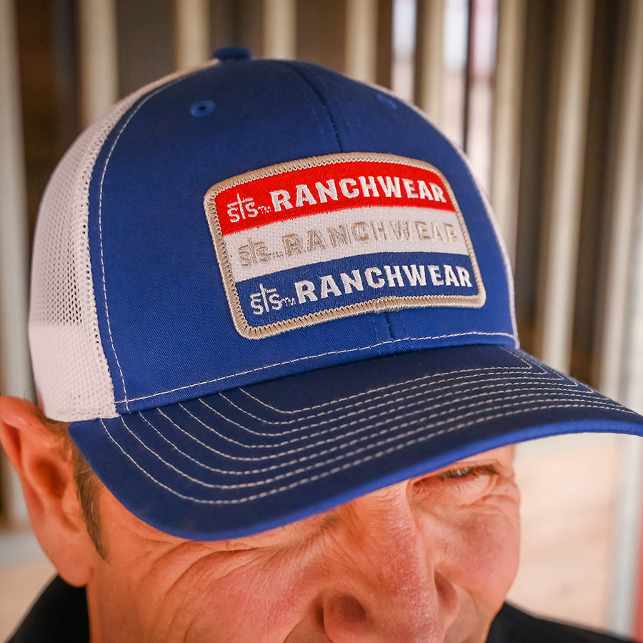 STS Red, White and Blue Patch Hat - Royal & White