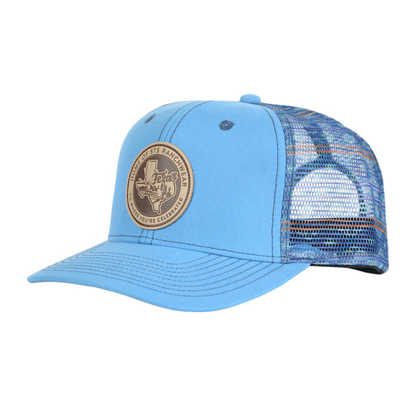 STS Texas Leather Patch Hat - Blue & Mojave Sky Mesh