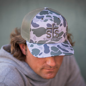 STS Puff Embroidery Hat - Marsh Duck Camo