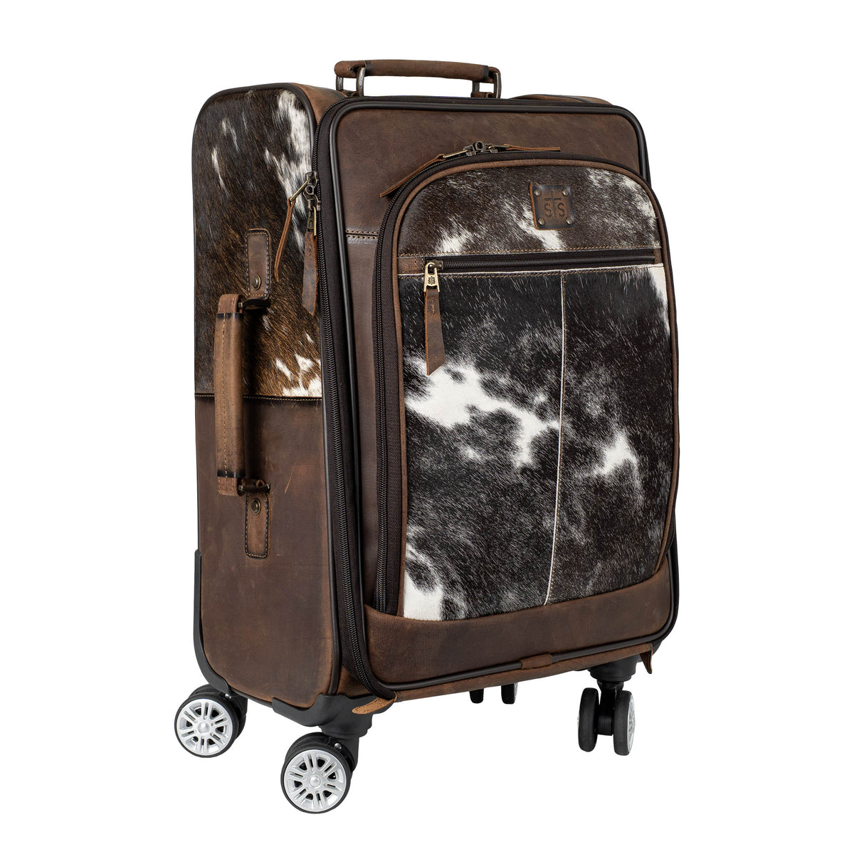 Cowhide Rolling Suitcase