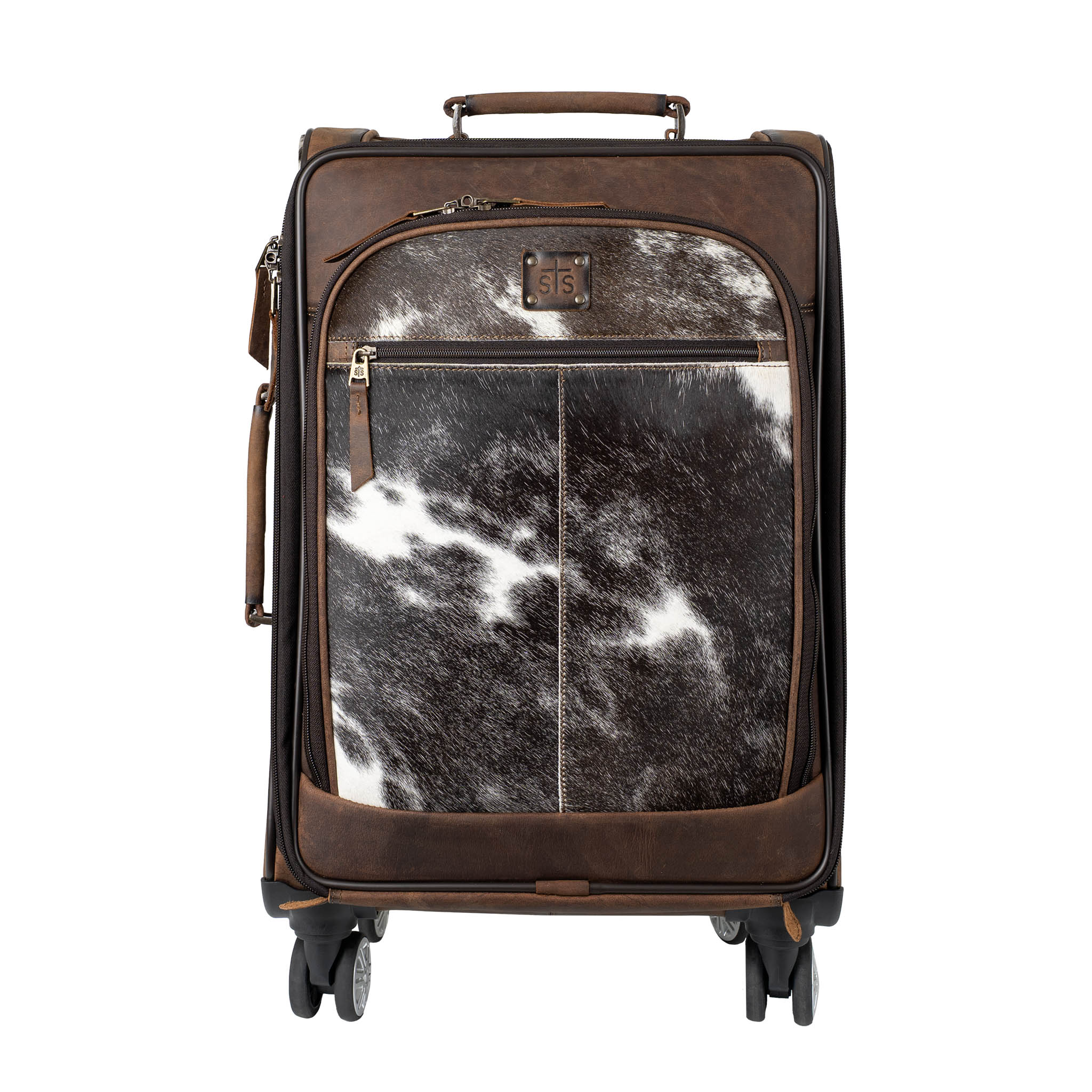 Cowhide Rolling Suitcase
