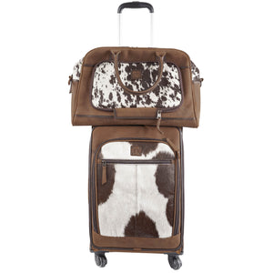 Cowhide Rolling Suitcase