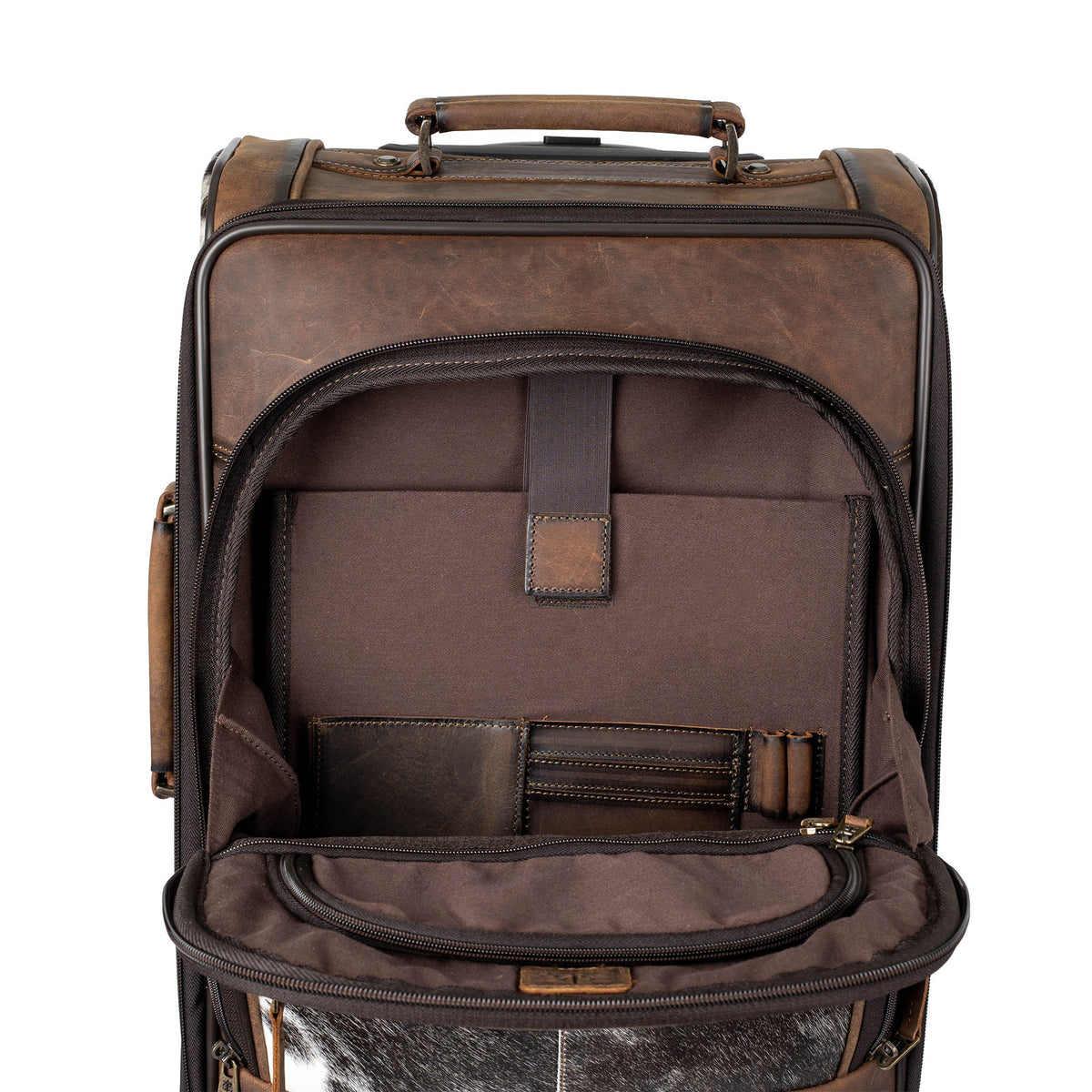 Cowhide Rolling Suitcase