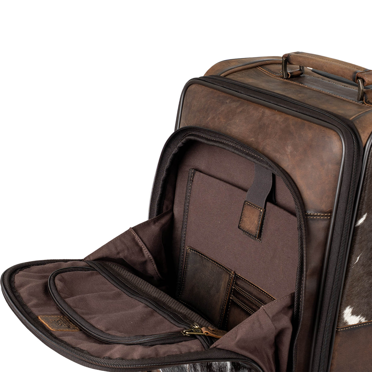 Cowhide Rolling Suitcase