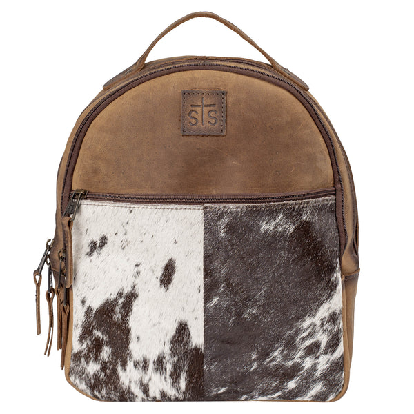 cow leather backpack Early 20th c. Swiss Army Cowhide c.1945 Carry it by the tote handles Cowhide Phoenix Backpack