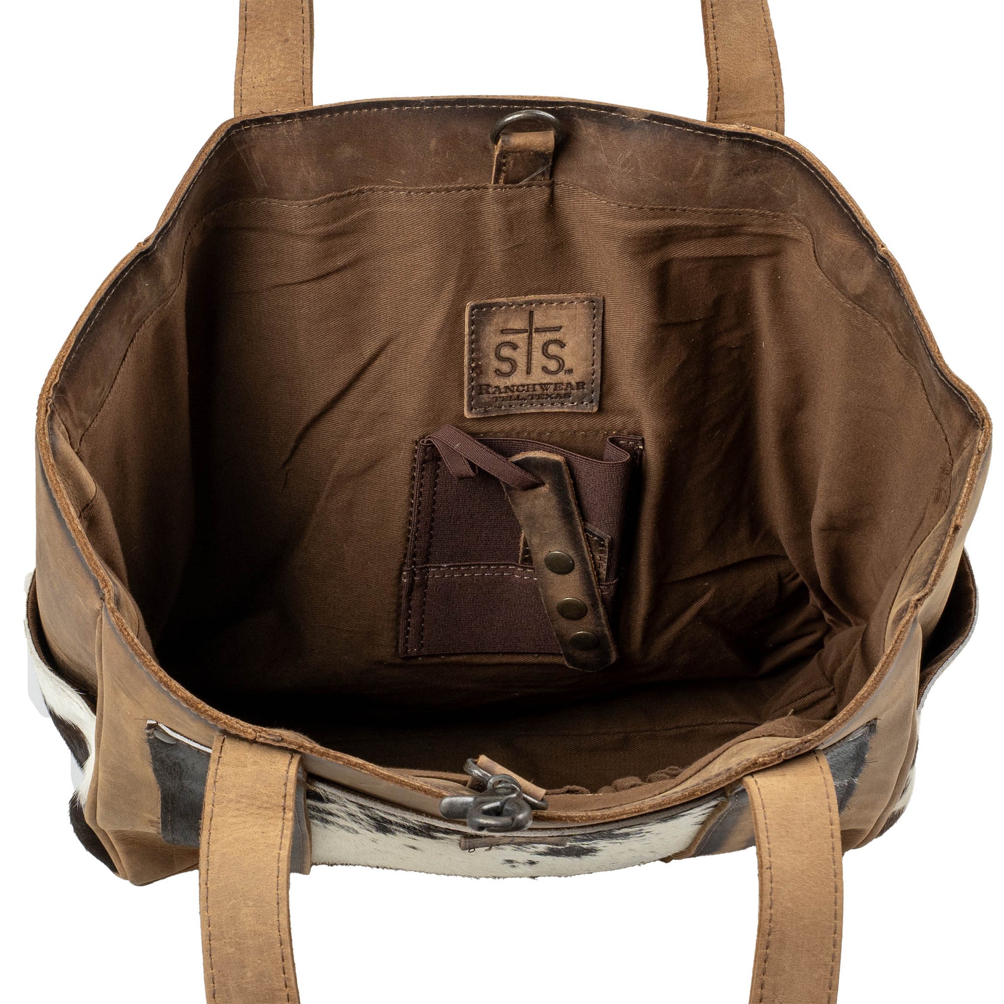 コディサンダーソン ケース LEATHER 28009214 Cowhide Trinity Tote - STS Ranchwear