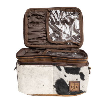 Cowhide Glamour Makeup Organizer