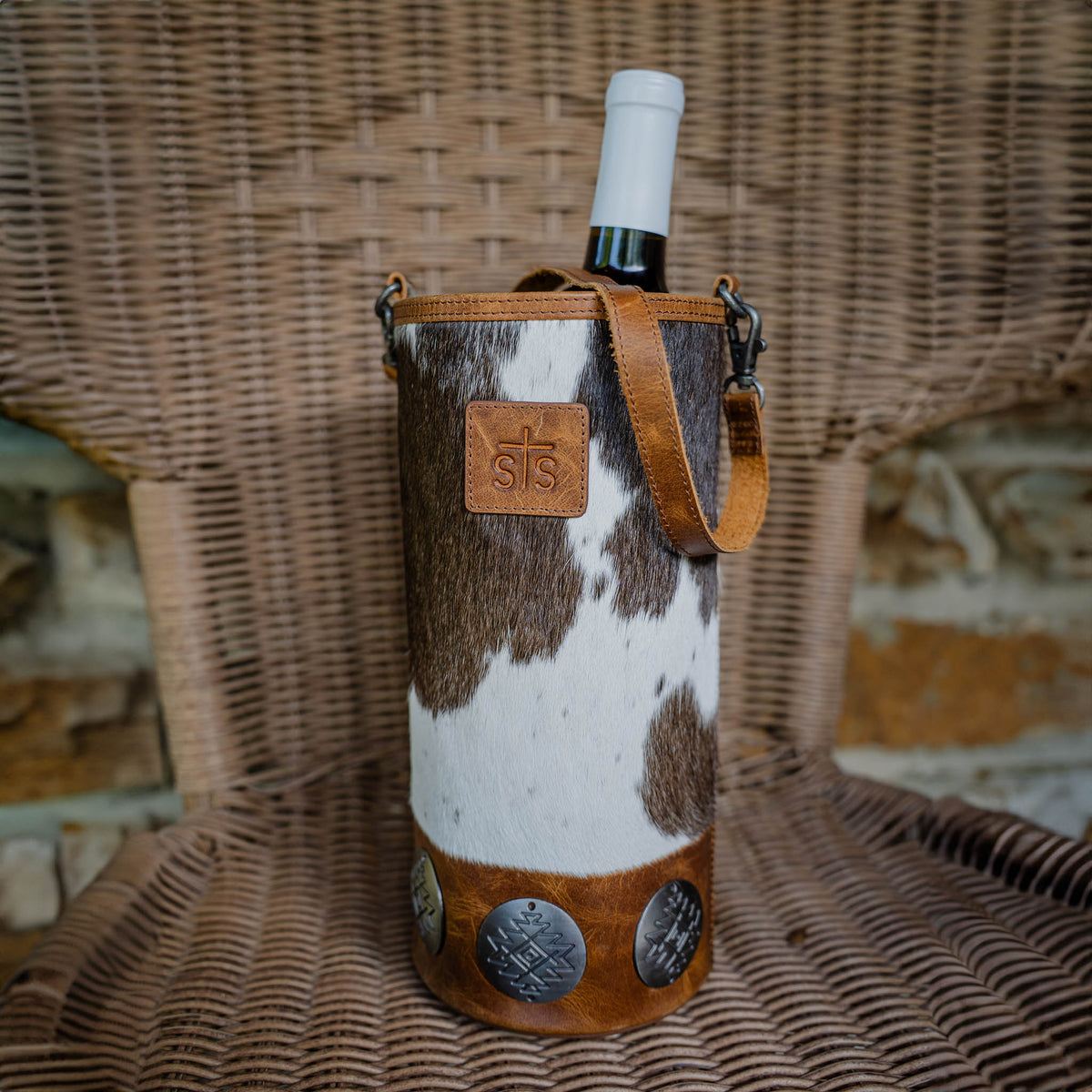 Vaquero Cowhide Single Wine Bag