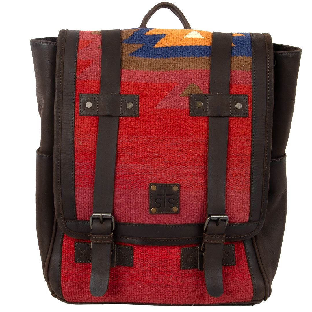 Crimson Sun Backpack Duffle Bag by STS