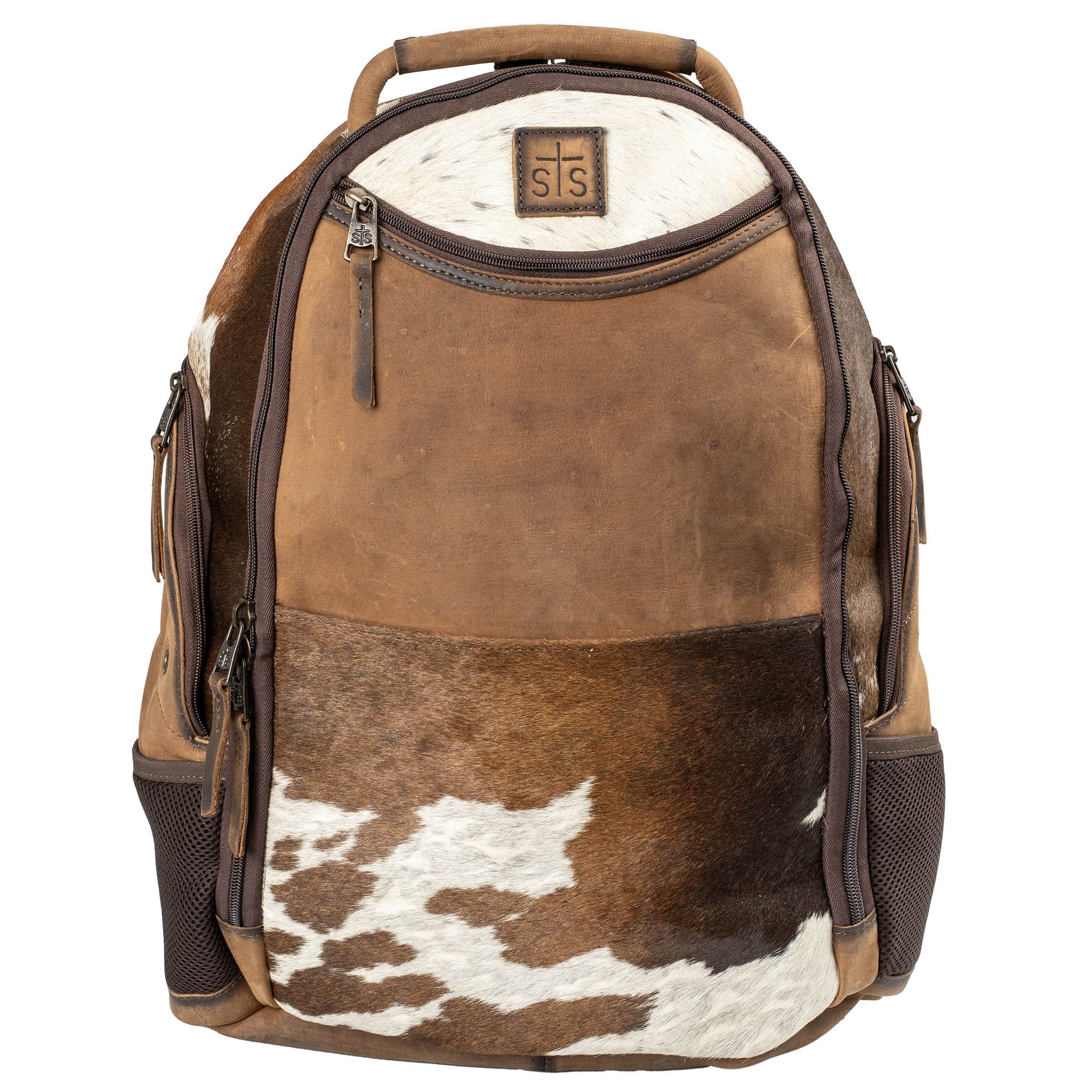 cowhide leather backpack Small Vintage for Women Genuine Daypack and adjustable padded leather backpack straps for comfort Cowhide & Tooled Leather Backpack