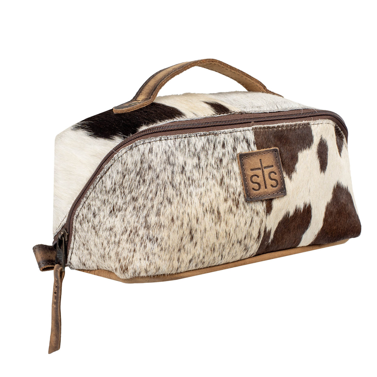 Cowhide Elise Makeup Bag