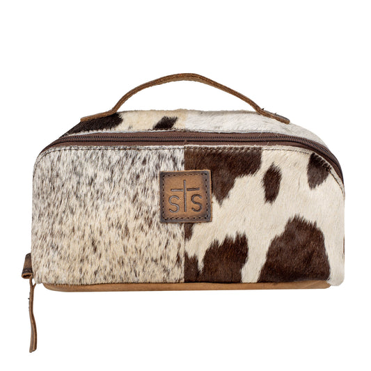 Cowhide Elise Makeup Bag