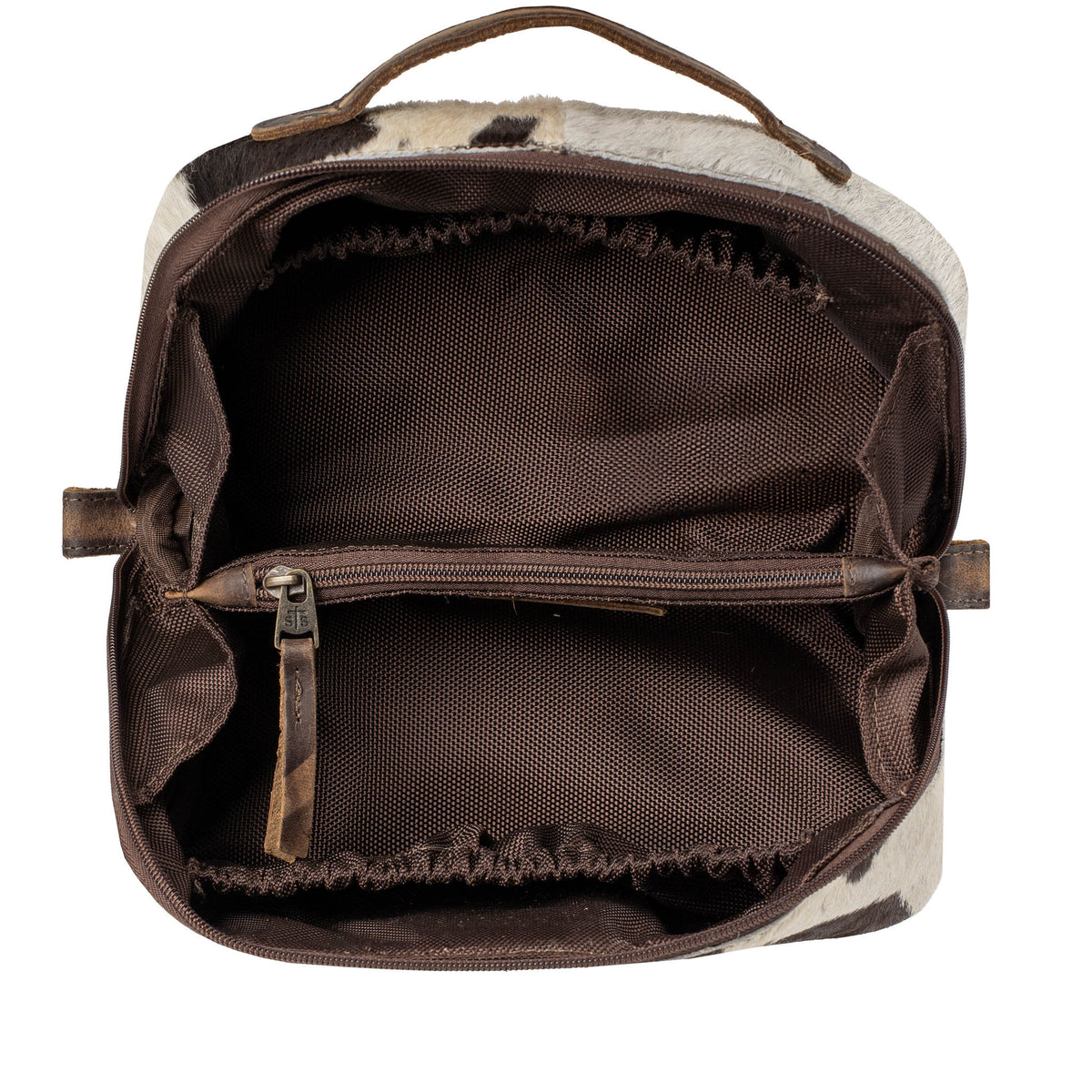 Cowhide Elise Makeup Bag