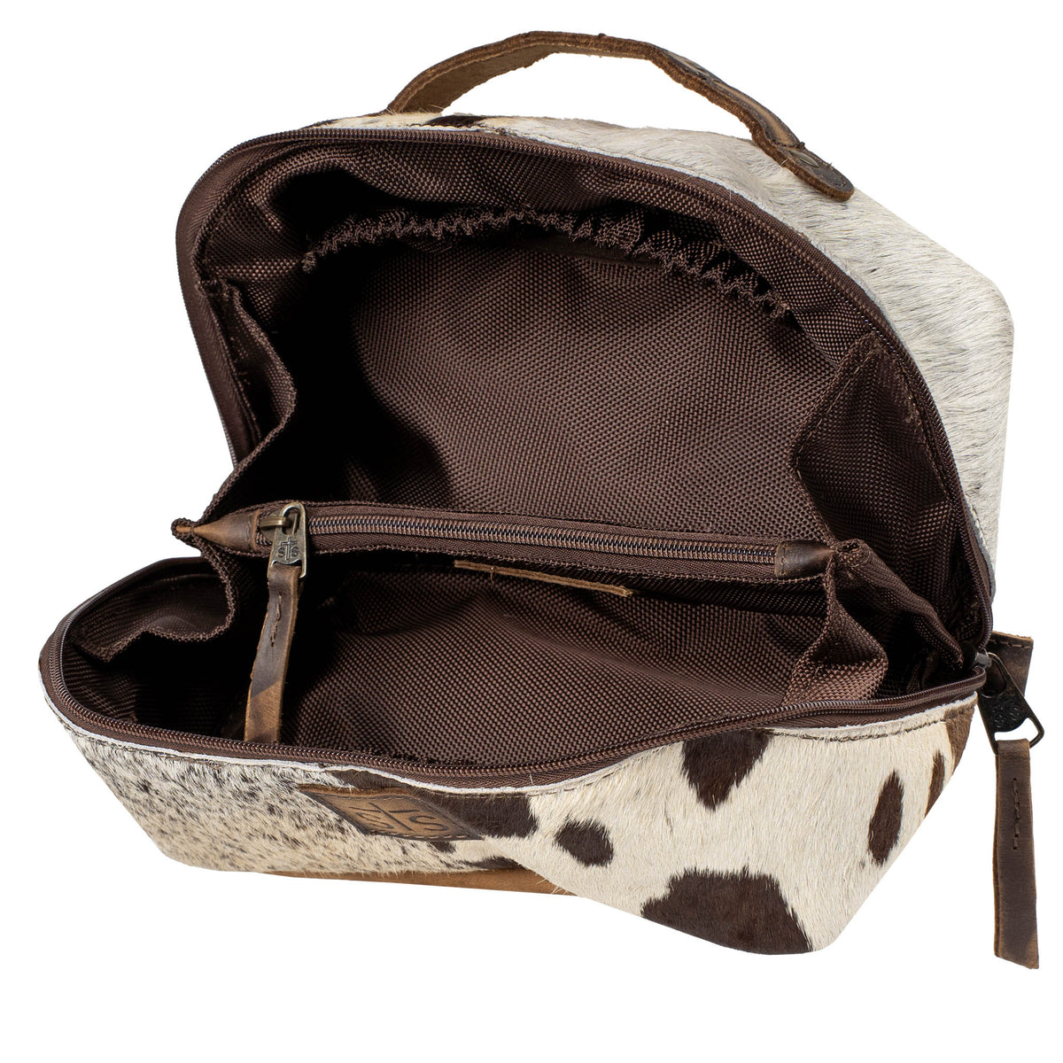 Cowhide Elise Makeup Bag