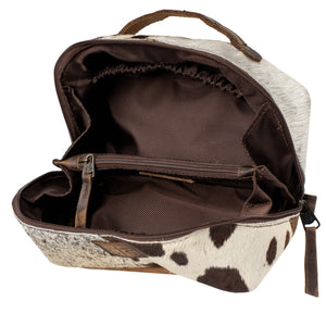 Cowhide Elise Makeup Bag