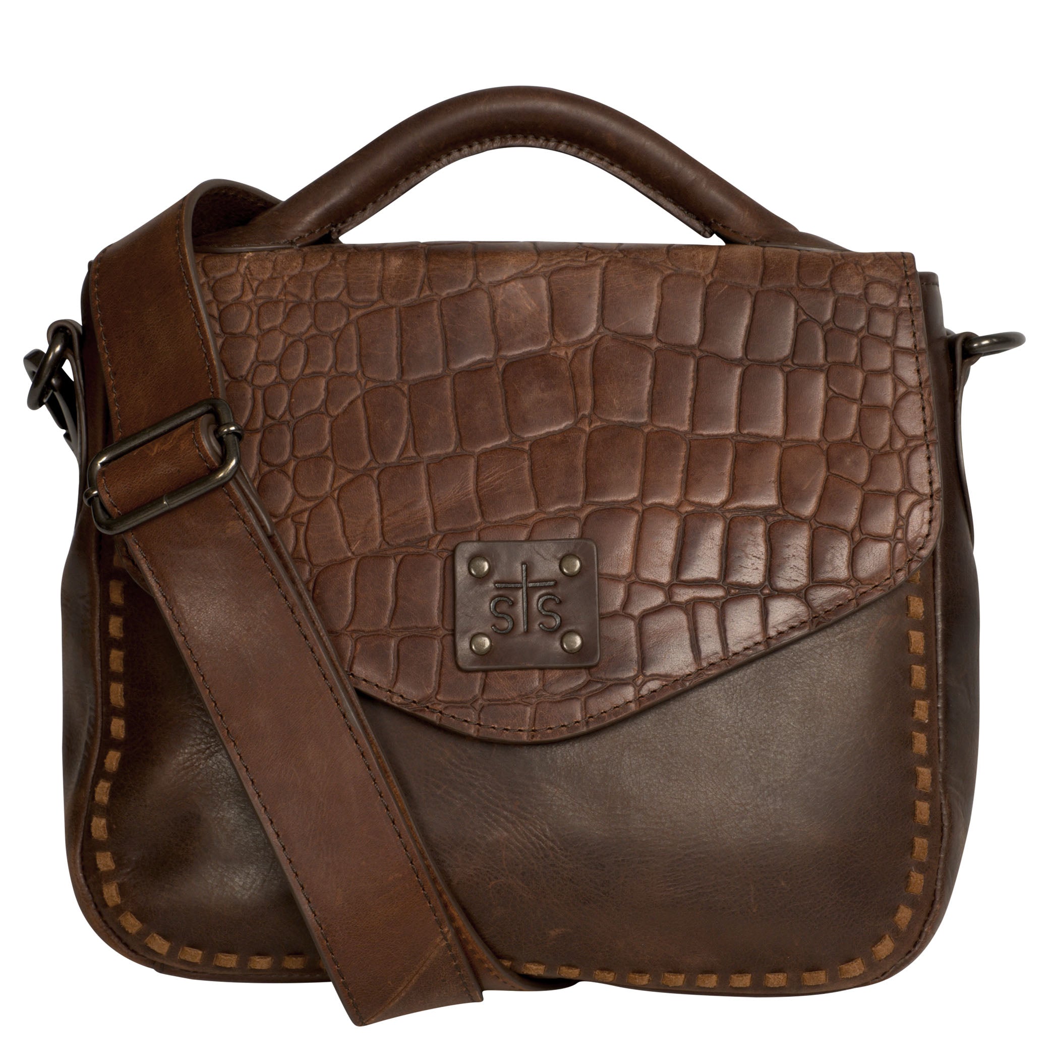 Catalina Croc Dakota Crossbody