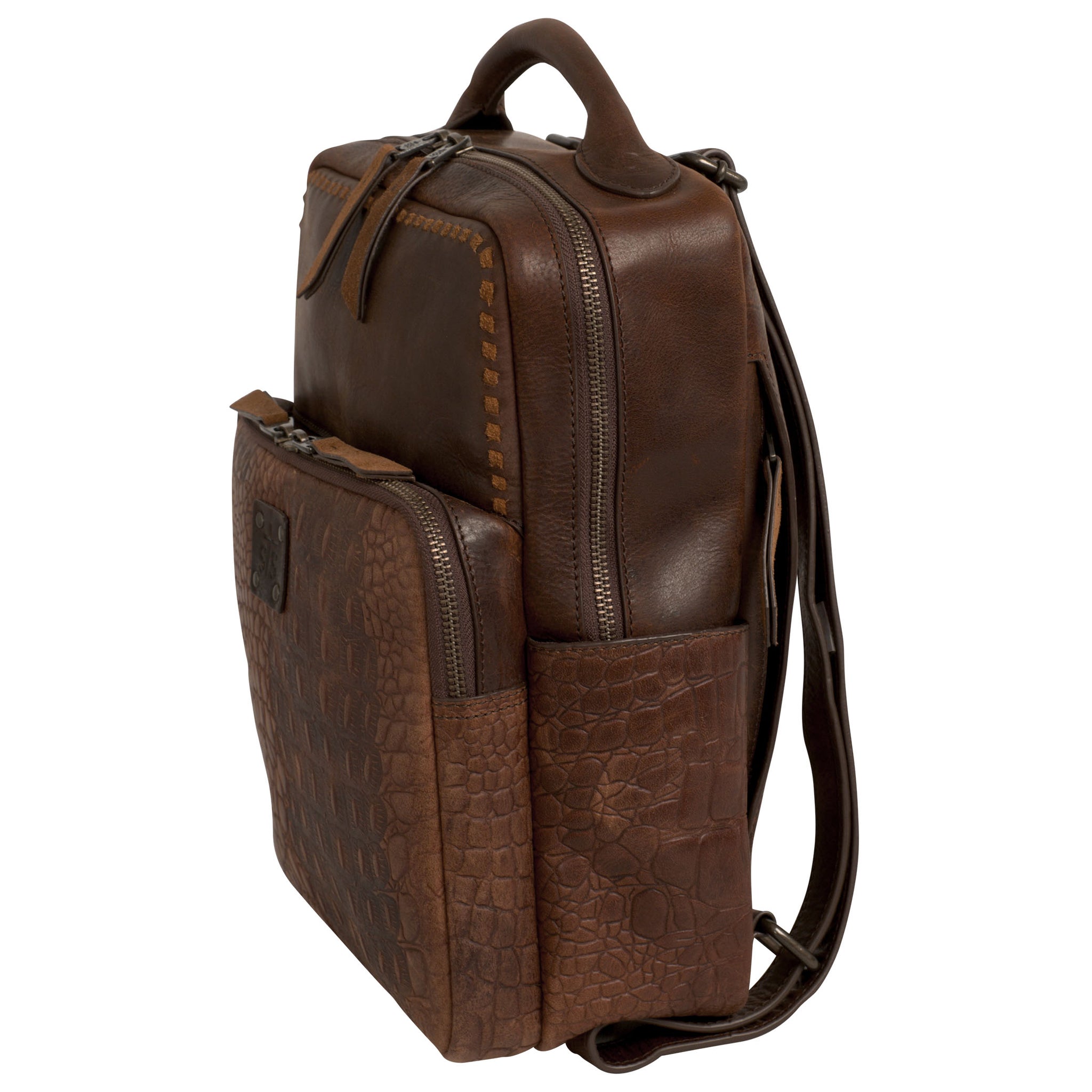 STS Ranchwear Catalina Croc Mini Backpack in Brown