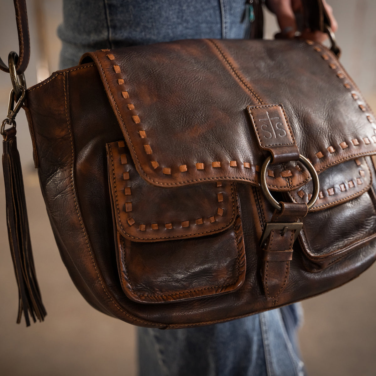 Bandera Chocolate Saddle Hobo Bag