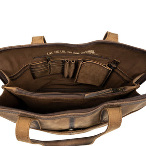 Cowhide Laptop Shopper