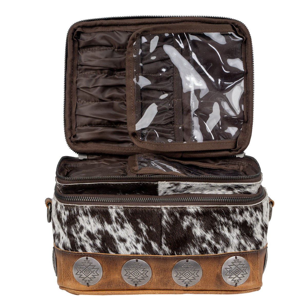 Vaquero Cowhide Glamour Makeup Organizer
