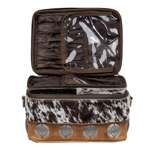 Vaquero Cowhide Glamour Makeup Organizer