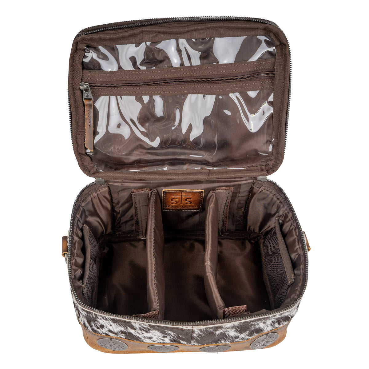 Vaquero Cowhide Glamour Makeup Organizer
