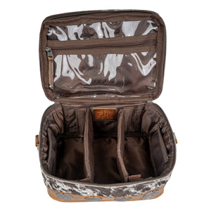 Vaquero Cowhide Glamour Makeup Organizer