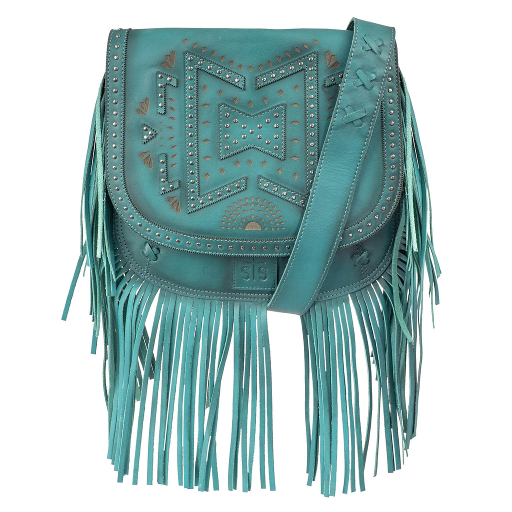 レオ様　SAAD waistbag real leather turquoise Wayfarer Turquoise Selah Saddle Bag - STS Ranchwear