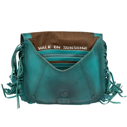 Wayfarer Turquoise Selah Saddle Bag