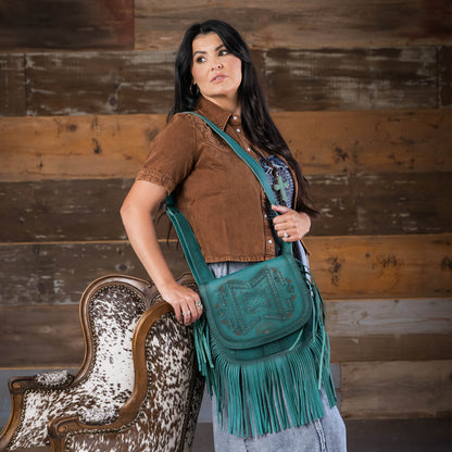 Wayfarer Turquoise Selah Saddle Bag