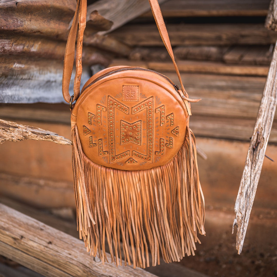 STS Ranchwear Harmony Crossbody with Fringe STS33588, Brown, Red