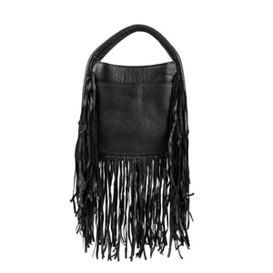 Indie Cowhide Sugar Satchel - Black