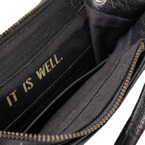 Indie Cowhide Sugar Satchel - Black