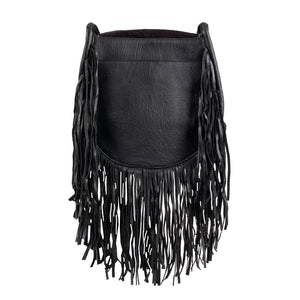 Indie Cowhide Saddle Bag - Black