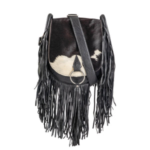 Indie Cowhide Saddle Bag - Black