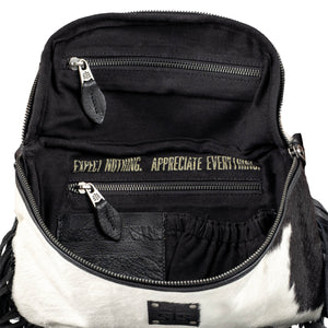 Indie Cowhide Hildy Belt Bag - Black