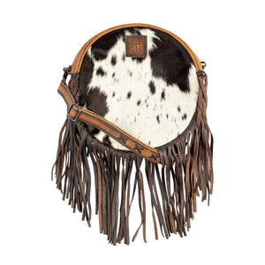 Guadalupe Cowhide Sage Crossbody