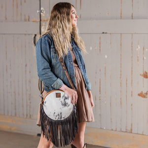 Guadalupe Cowhide Sage Crossbody