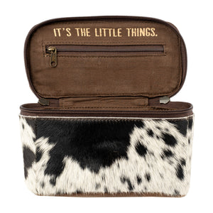 Cowhide Petite Train Case