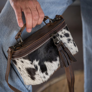 Cowhide Petite Train Case
