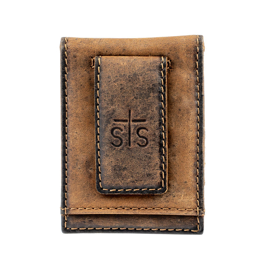 Bull Camo Money Clip Card Wallet