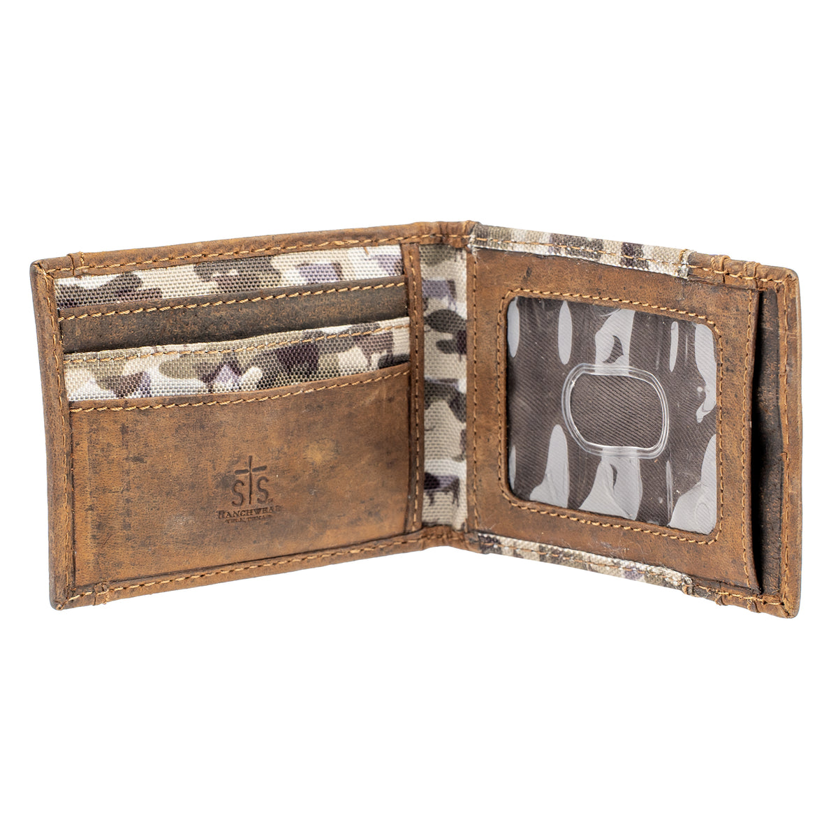 Bull Camo Money Clip Card Wallet
