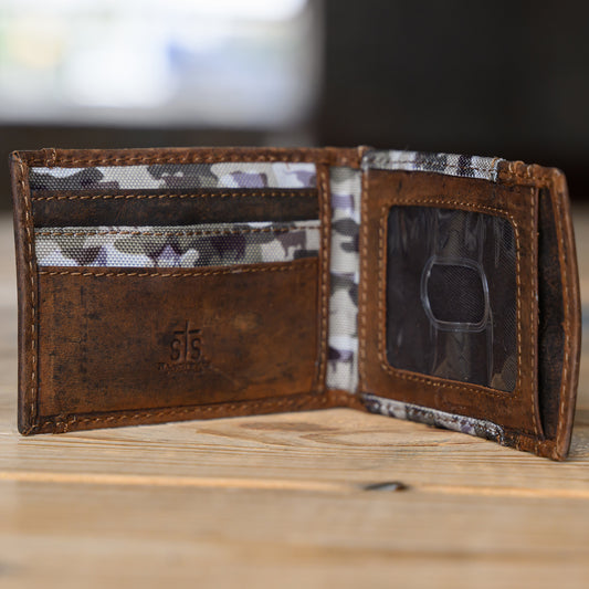 Bull Camo Money Clip Card Wallet