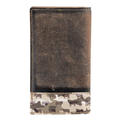 Bull Camo Long Bifold Wallet