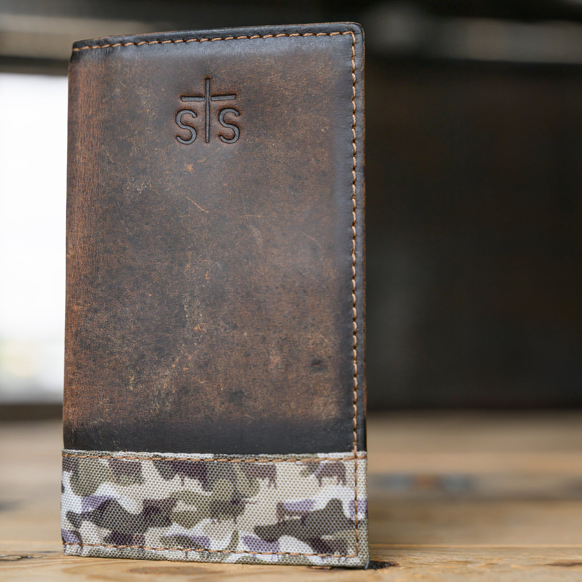 Bull Camo Long Bifold Wallet