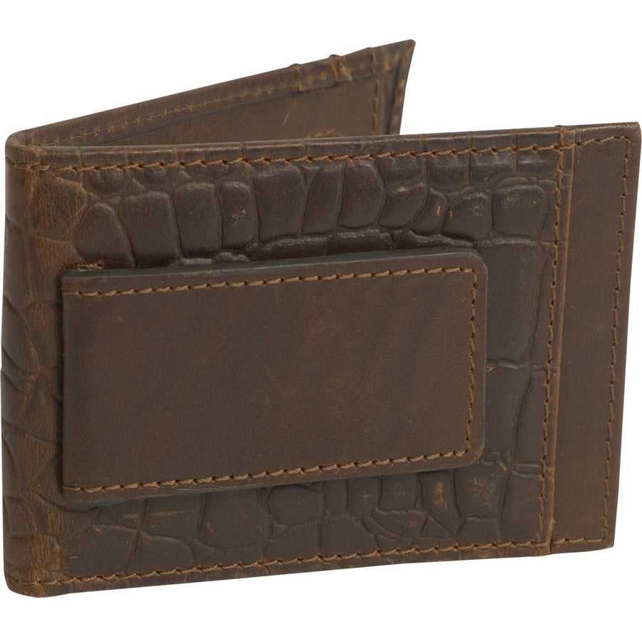 Men's Croc Money Clip Card Wallet