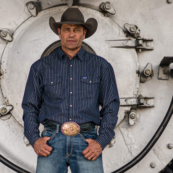 railroad dress STS Ranchwear Men's Railroad Pinstripe Shirt